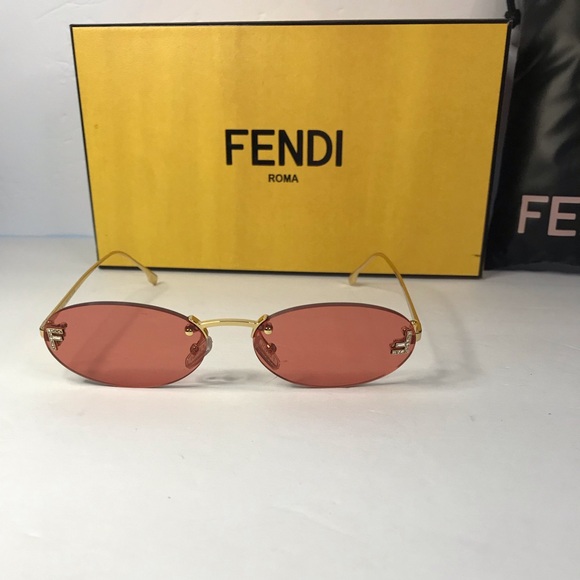 💯 - New Authentic Fendi FIRST FE 4075US 30S Oval Sunglasses - Picture 3 of 17